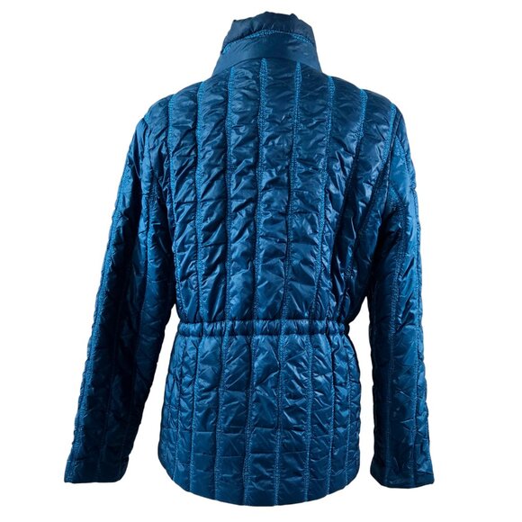 Cabi 914 Poseidon Teal Blue Quilted Zip Puffer Jacket Drawstring Pockets - Picture 2 of 9